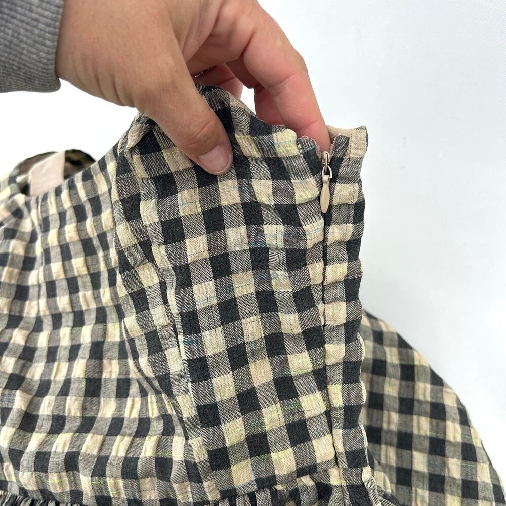 Princess Polly Cartmel Brown Black Check Gingham Maxi Dress 2 Romantic Prairie - Picture 10 of 10
